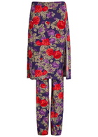 Acne Studios Intessa Skirt-effect Floral Stretch-jersey Trousers Multicoloured