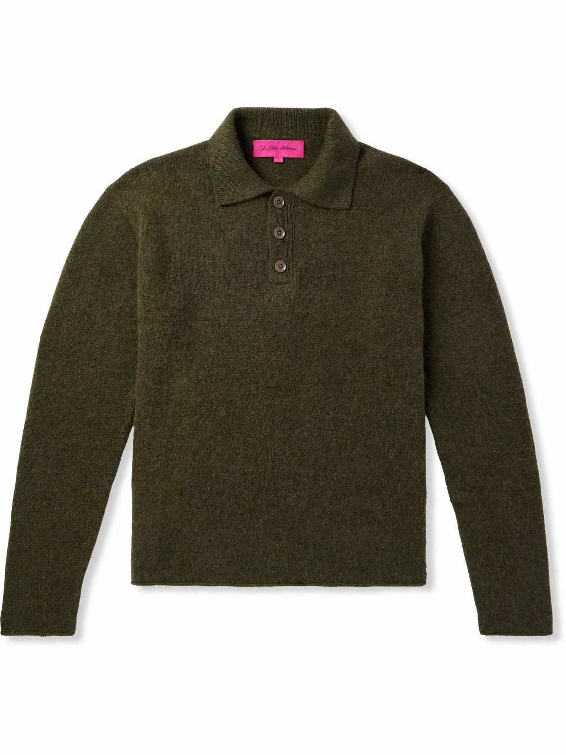 The Elder Statesman - Cashmere Polo Shirt - Green