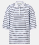 Róhe Striped oversized cotton polo shirt