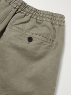 MR P. - Cotton and Linen-Blend Twill Drawstring Shorts - Green