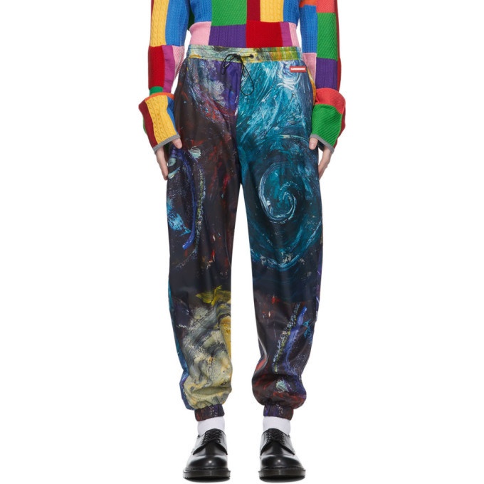 Photo: Charles Jeffrey Loverboy Multicolor Swirls Print Painters Tracksuit Trousers