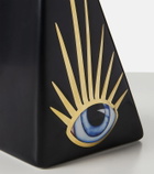 L'Objet Lito gold-plated porcelain bookend