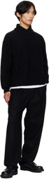 LE17SEPTEMBRE Black Two Tuck Wool Trousers