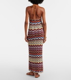 Faithfull Elisa chevron crochet cotton-blend maxi dress