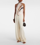 Manolo Blahnik Bizaba embellished suede thong sandals