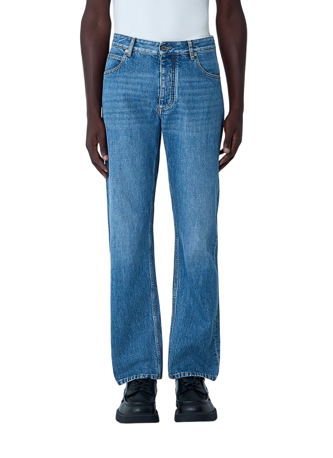 Bottega Veneta Indigo Raw Denim Jeans Bottega Veneta