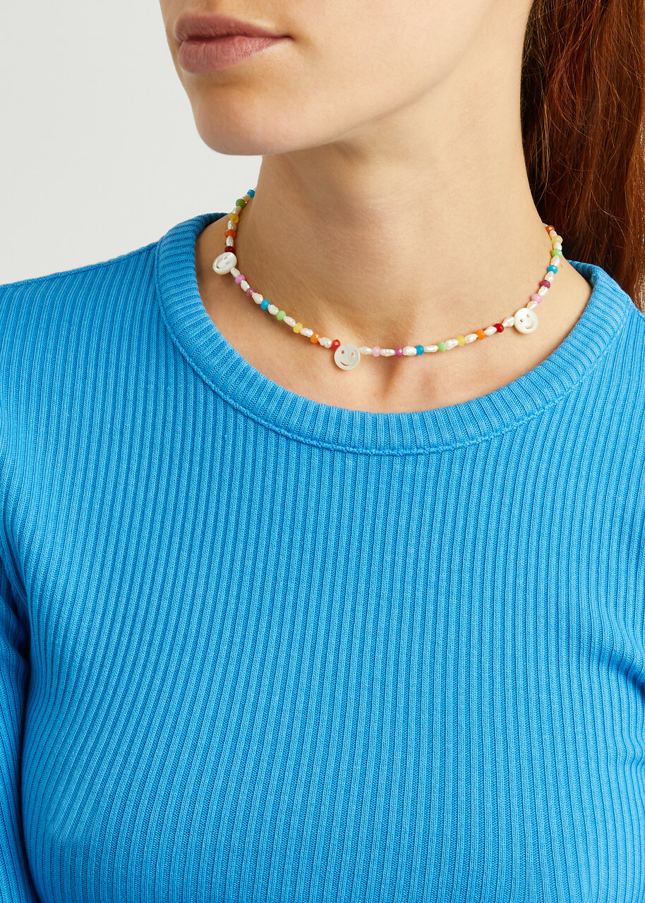 Roxanne First Disco Pearl and Beaded Necklace - Multicoloured 1 - One Size