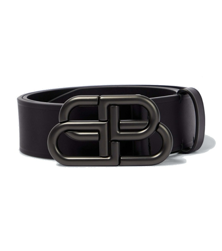 Photo: Balenciaga - BB logo leather belt