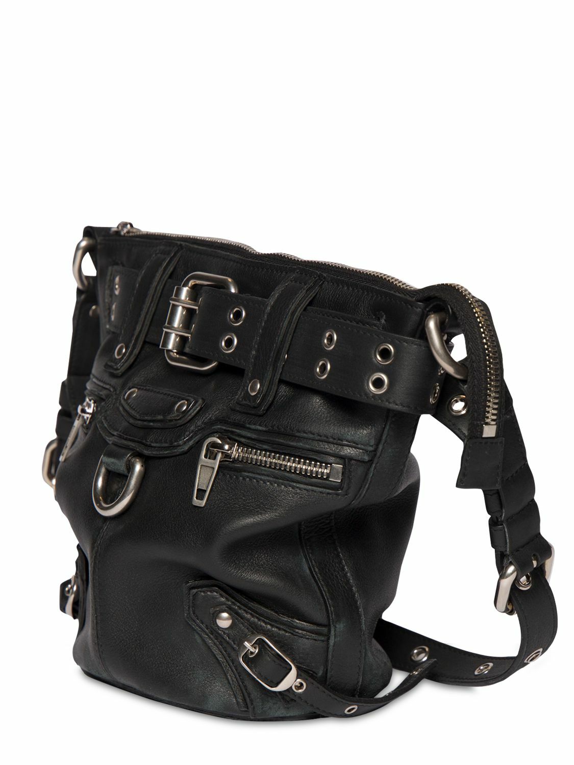 【BALENCIAGA】Emo ラージ Bucket バッグ レザー BALENCIAGA - Emo Leather Bucket Bag Balenciaga