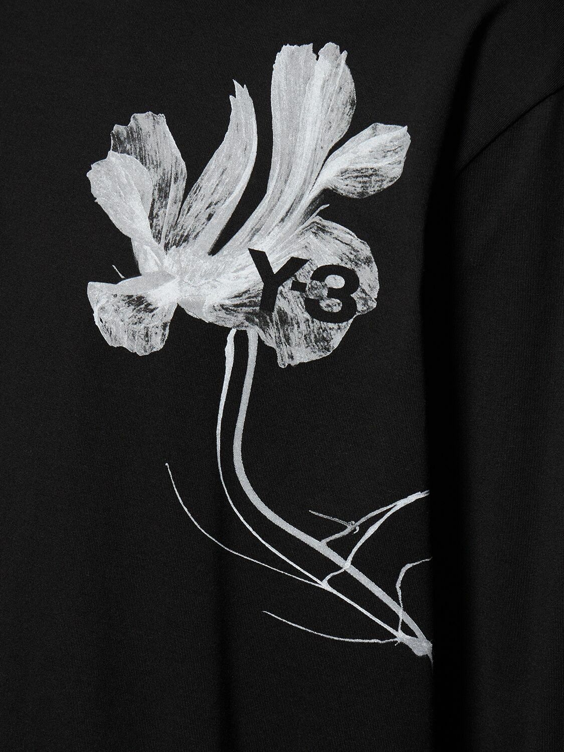 adidas Y-3 Graphic Logo Long Sleeve Tee - White | Free