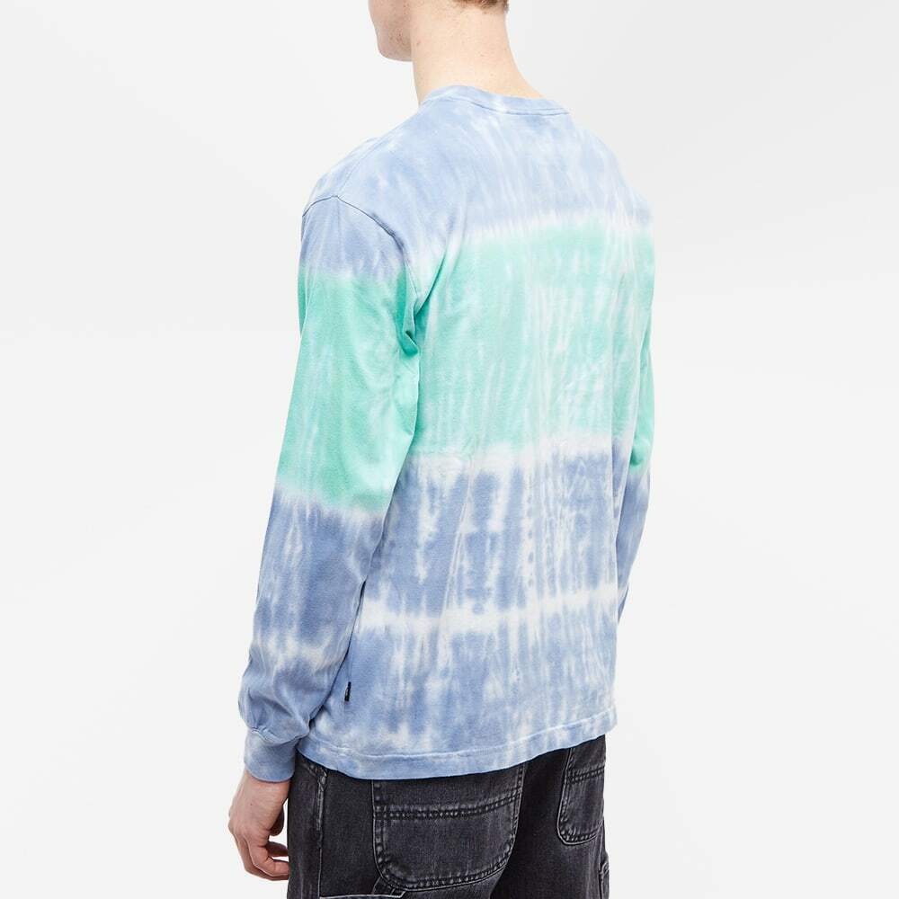 LMC Men's Long Sleeve Stripe Tie Dye T-Shirt in Stone Blue LMC