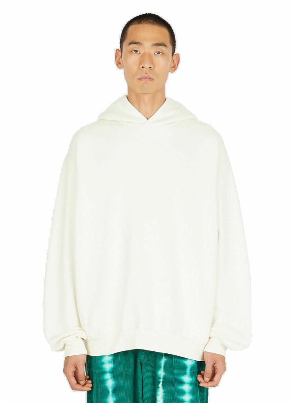 Photo: Long Sleeved Hooded Sweatshirt in White