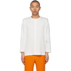 Homme Plisse Issey Miyake White Jersey Zip Shirt