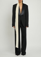 Armarium Rania Scarf-effect Wool and Silk-blend Jacket Black