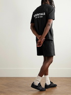 FEAR OF GOD ESSENTIALS - Logo-Appliquéd Cotton-Jersey T-Shirt - Black