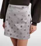 Veronica Beard Olenna embellished cotton-blend miniskirt