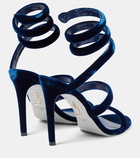 Rene Caovilla Cleo 105 velvet sandals