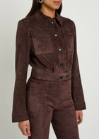Stouls Leoncino Suede Cropped Jacket Black