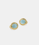 Octavia Elizabeth Horizon 18kt gold earrings with aquamarines