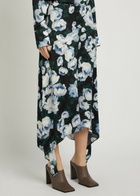 Stella Mccartney Bunch of Roses Asymmetric Floral-print Satin Midi Skirt Multicoloured 1