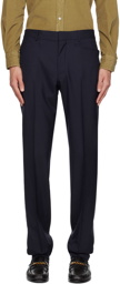 TOM FORD Navy Creased Trousers