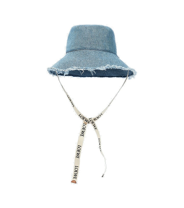 Photo: Loewe Paula's Ibiza frayed denim bucket hat