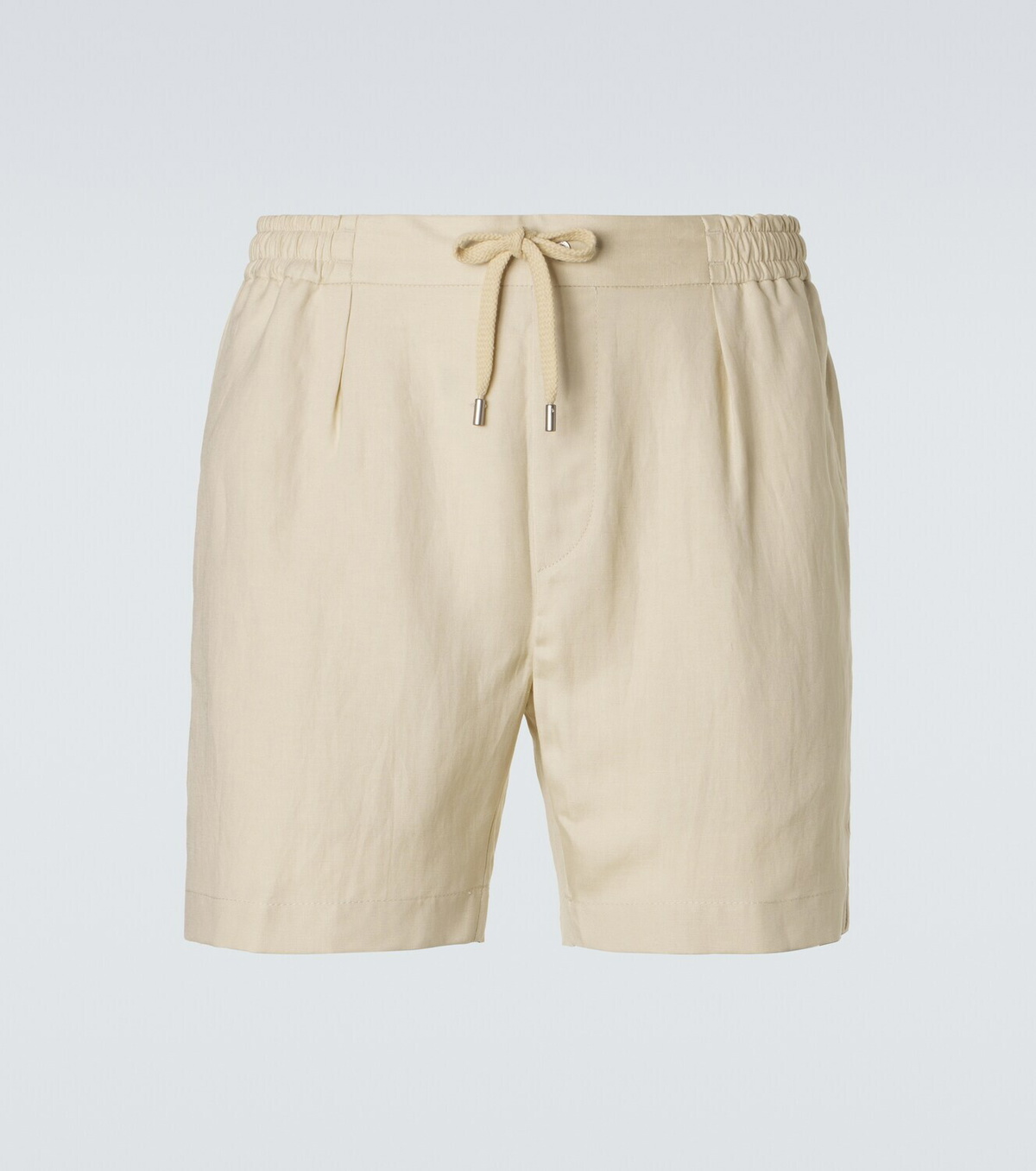 Ralph Lauren Purple Label Silk and linen pleated shorts