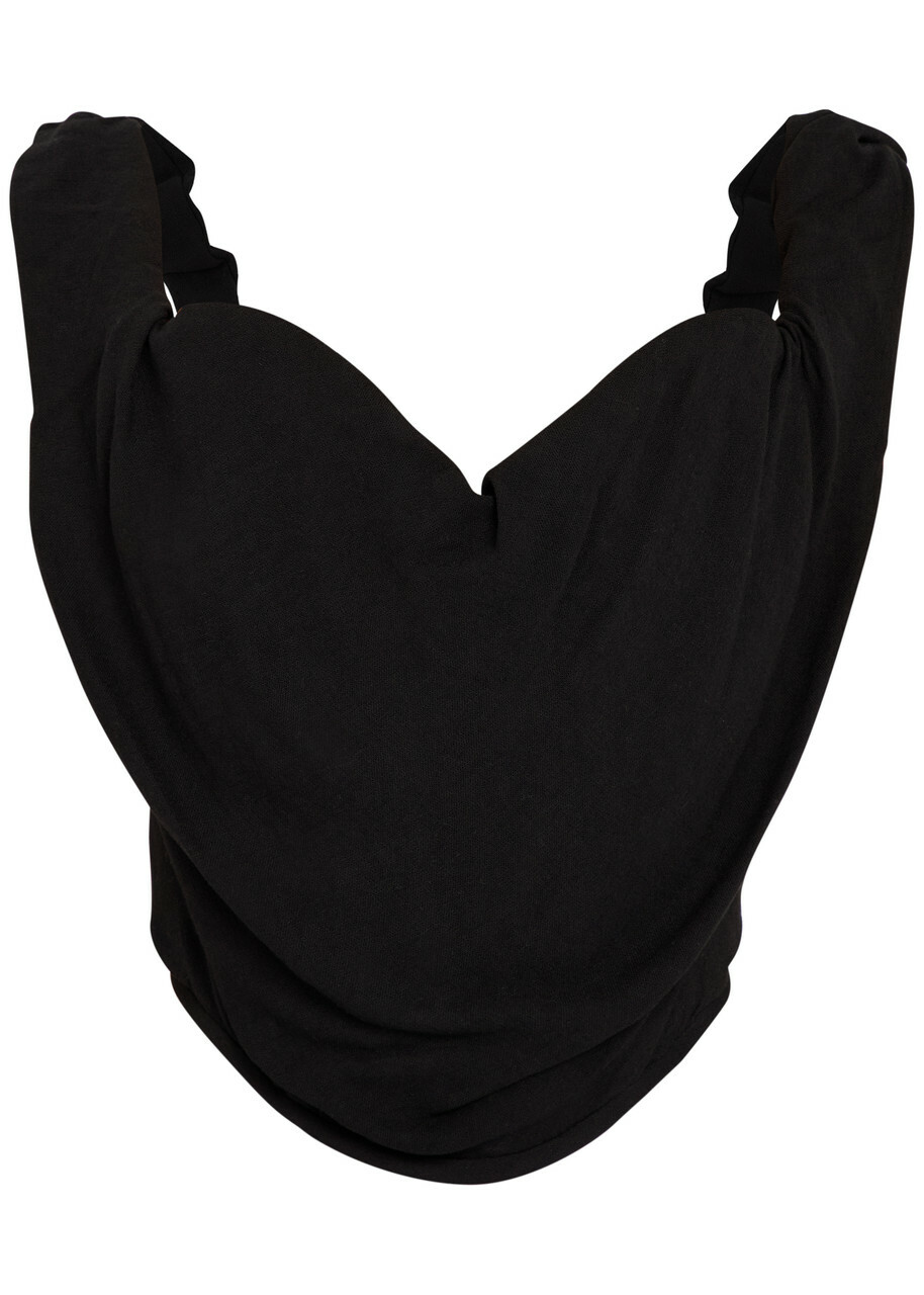 Vivienne Westwood Sunday Draped Woven Corset top Black