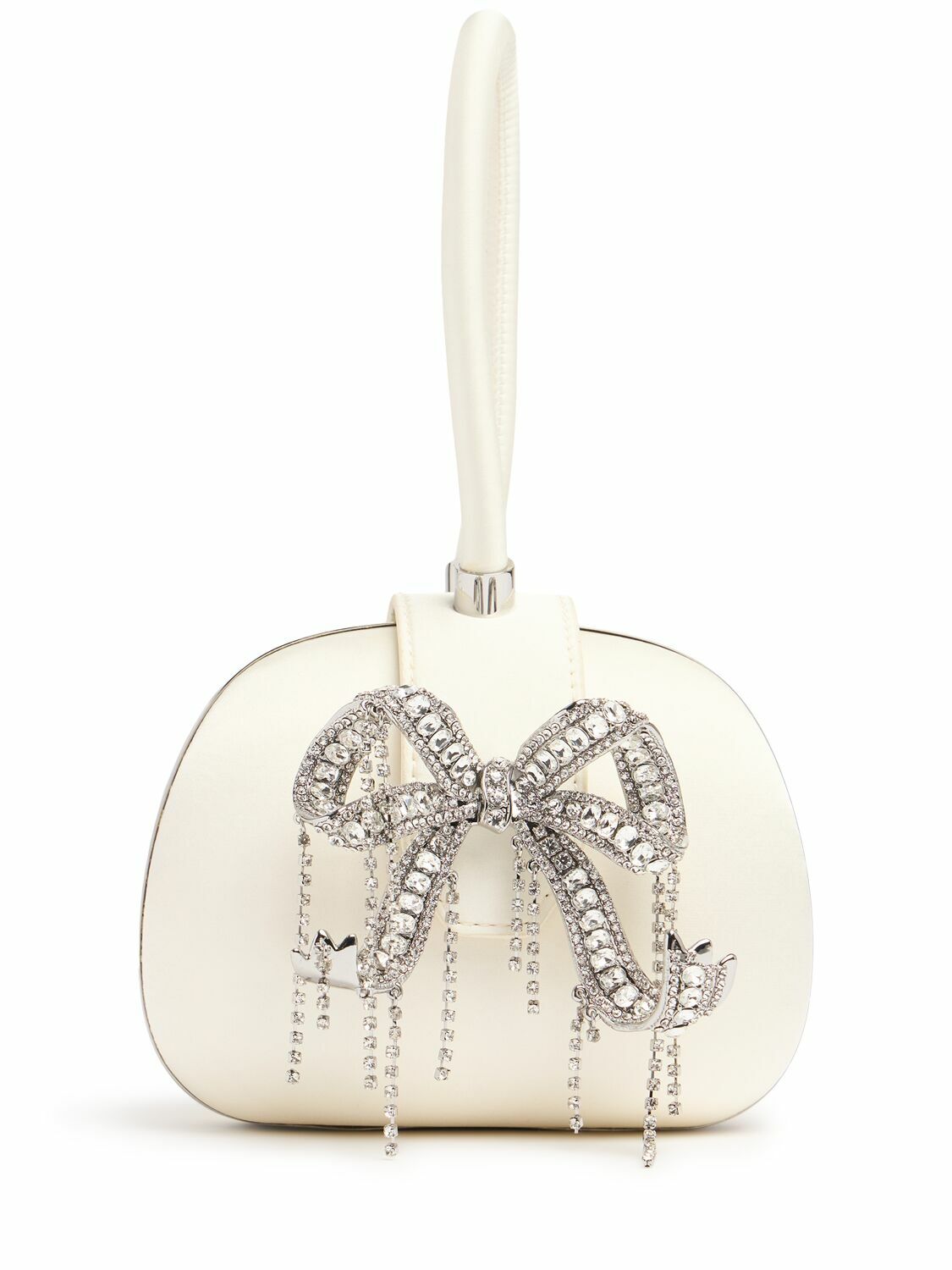 SELF-PORTRAIT Bow Satin Clutch