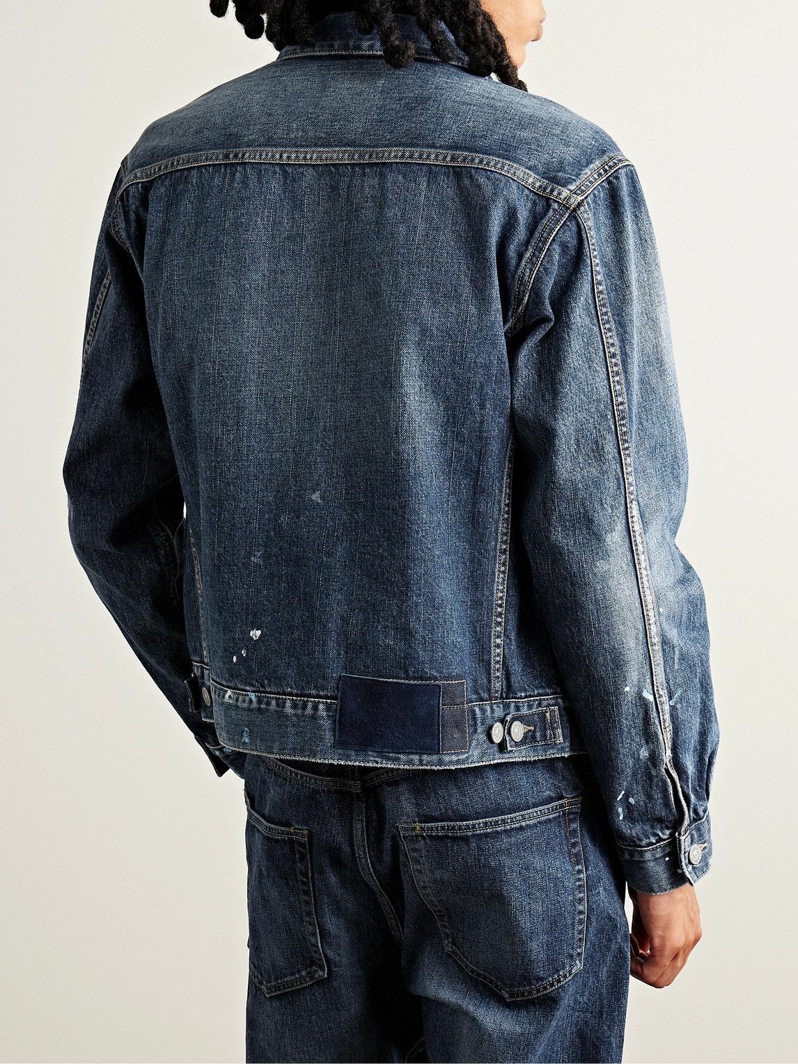 Visvim - Social Sculpture 101 Paint-Splattered Denim Jacket - Blue