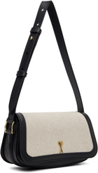 AMI Paris Beige & Black Paris Paris Shoulder Bag