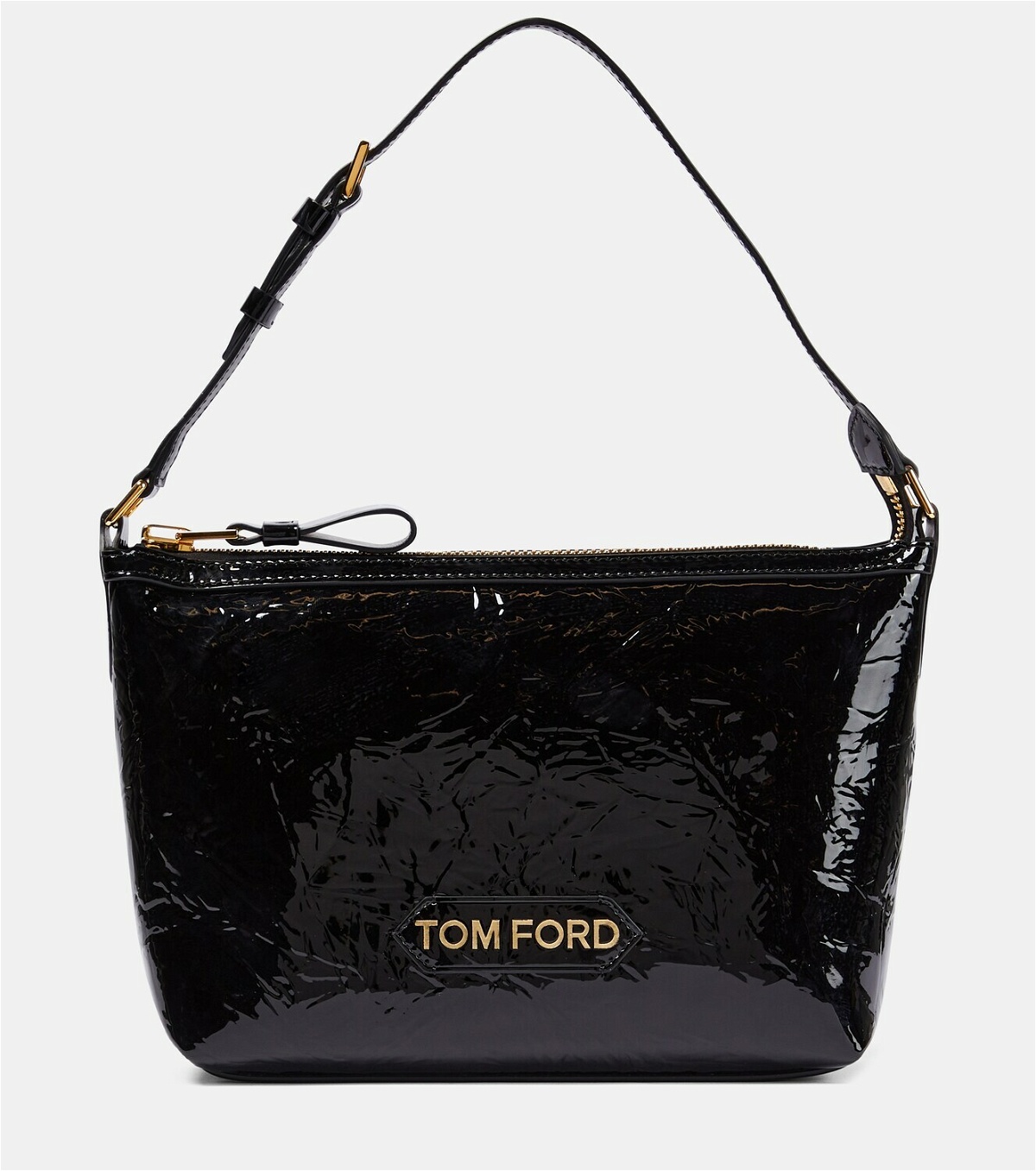 Tom Ford White Leather Tara Chain Shoulder Bag