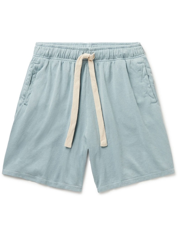 Photo: Jungmaven - Garment-Dyed Hemp and Organic Cotton-Blend Jersey Shorts - Blue