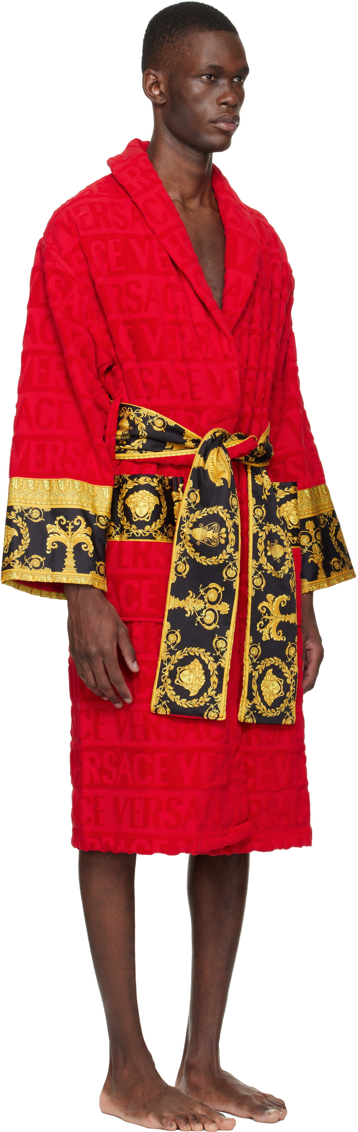 Versace Red 'I Heart Baroque' Bathrobe