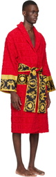 Versace Red 'I Heart Baroque' Bathrobe