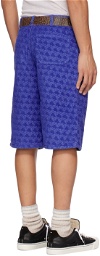 ERL Blue Printed Shorts