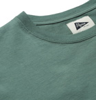Pilgrim Surf Supply - Logo-Embroidered Mélange Cotton-Jersey T-Shirt - Blue