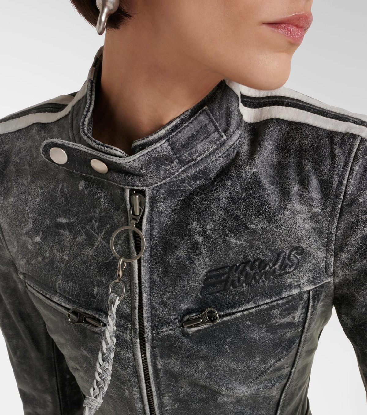 KNWLS Cropped leather jacket