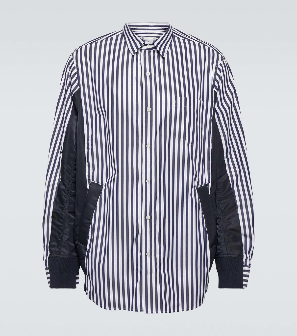 Sacai Striped cotton-blend poplin shirt Sacai