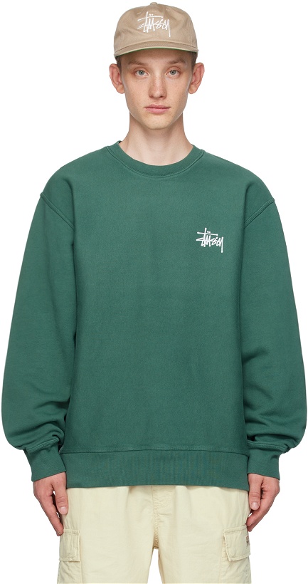 Photo: Stüssy Green Pigment-Dyed Sweatshirt