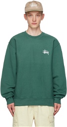 Stüssy Green Pigment-Dyed Sweatshirt