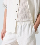 Commas Crochet-trimmed Bermuda shorts