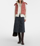 Moncler Tricot down-paneled virgin wool cardigan