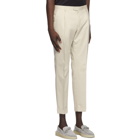 Z Zegna Off-White One Pleat Trousers