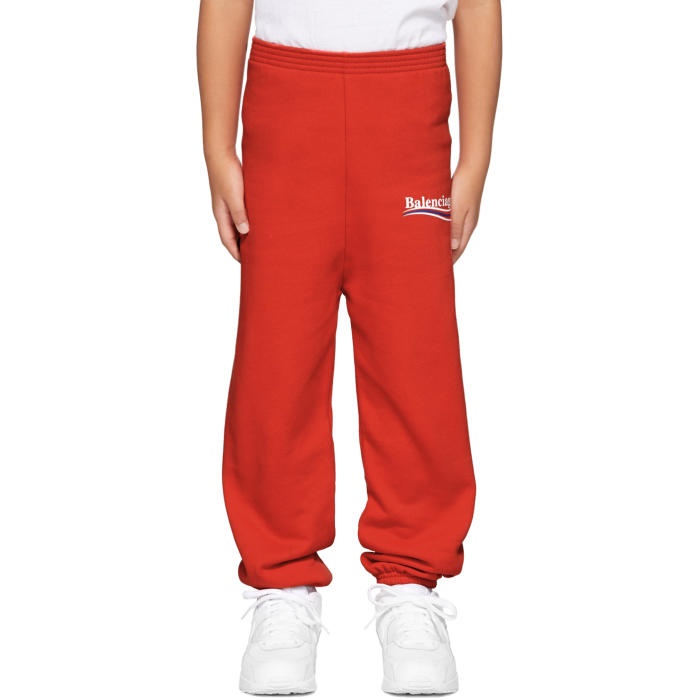 Photo: Balenciaga Boy Red Campaign Logo Lounge Pants 