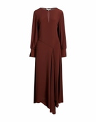 Manila Grace Womens Maxi dress in Brown