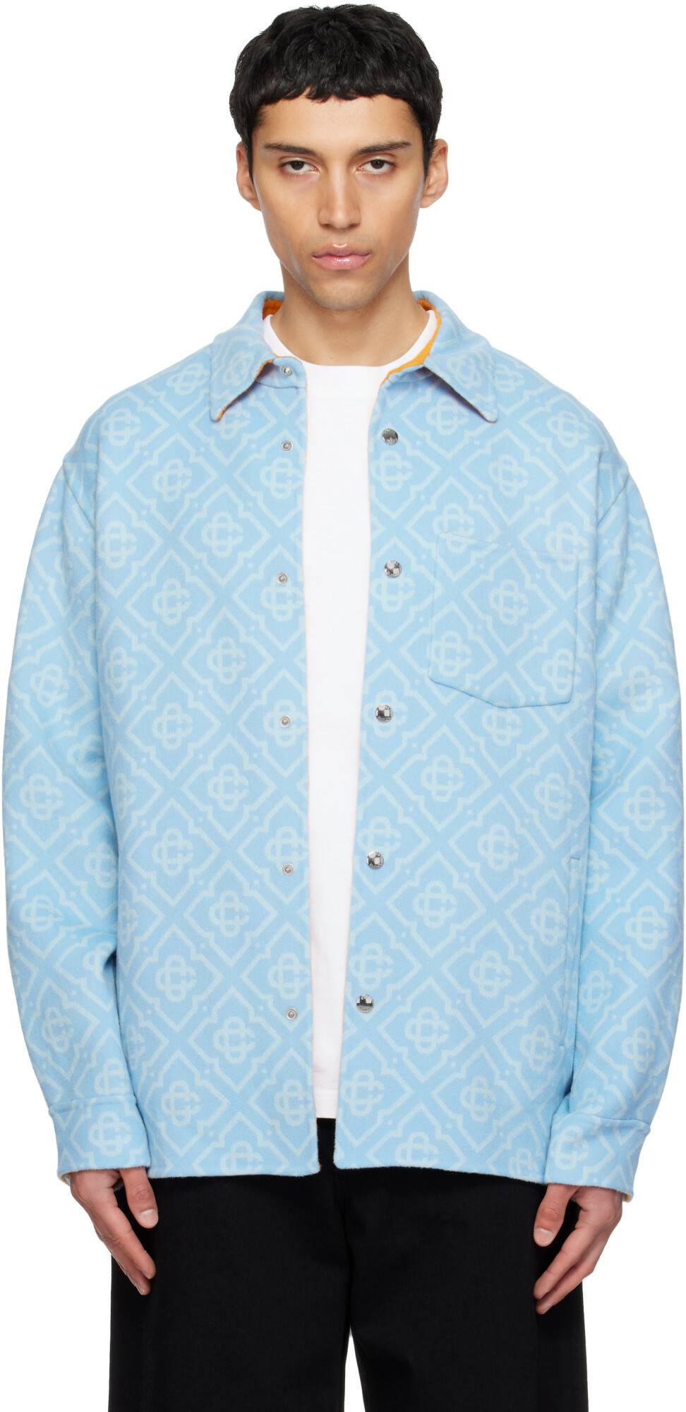 Casablanca Blue Double Faced Overshirt