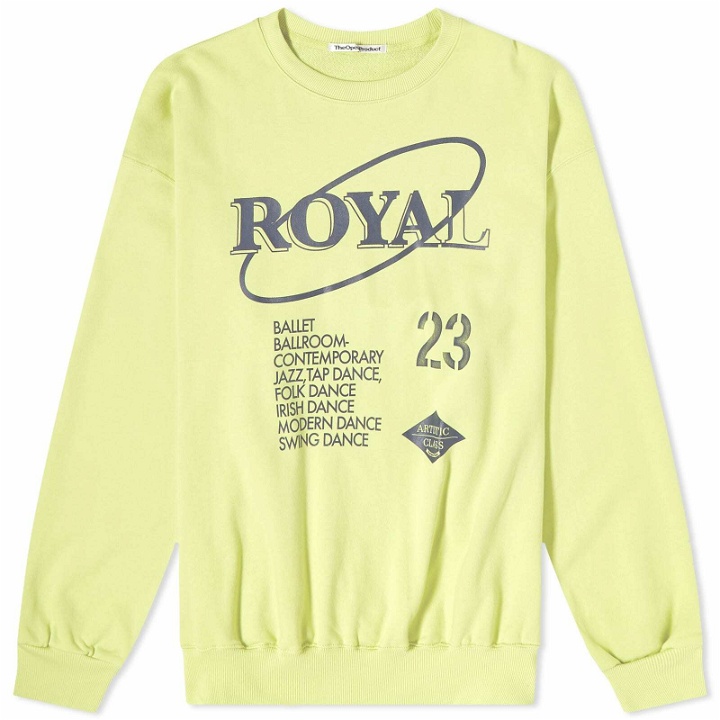 Photo: The Open Product Women's Royal Letter Sweat in Neon Yellow