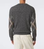 Brunello Cucinelli Argyle alpaca, cashmere, and wool-blend sweater