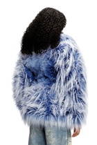Diesel Ombré-hair padded monster coat - Winter Jackets Womens in Blue